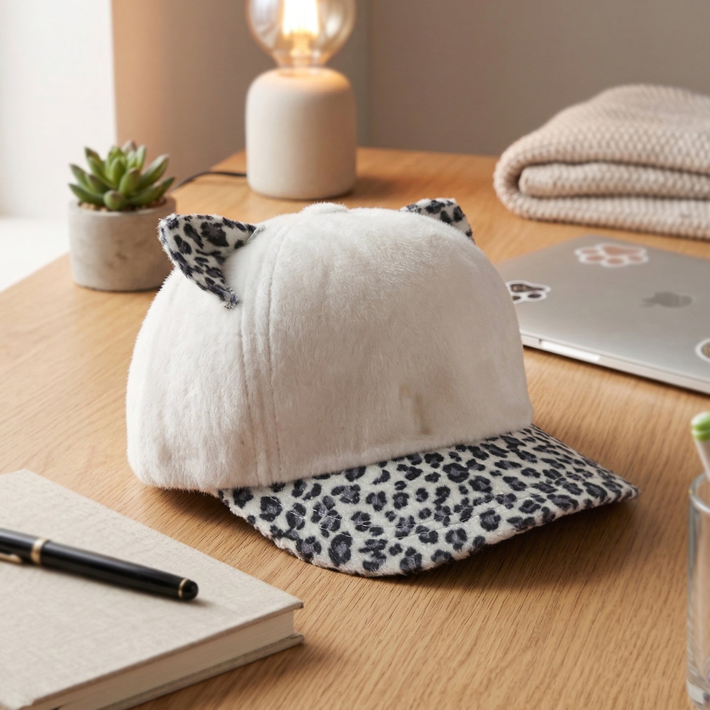 Stylish Cat Ear Designer Cap For Women  Girls (1 Pc)