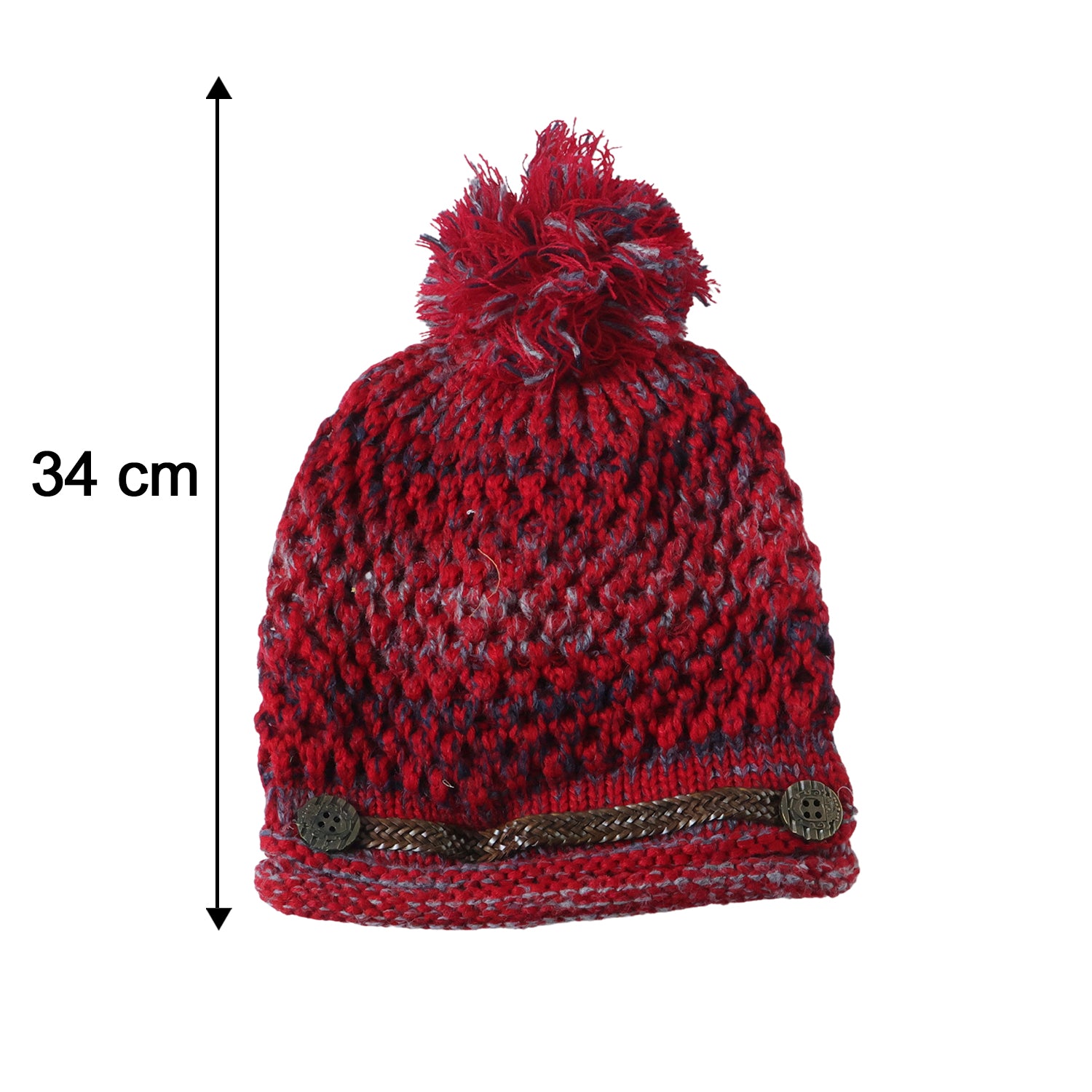Cute Winter Woolen Knitted Caps For Men  Women (1 Pc Mix Design)