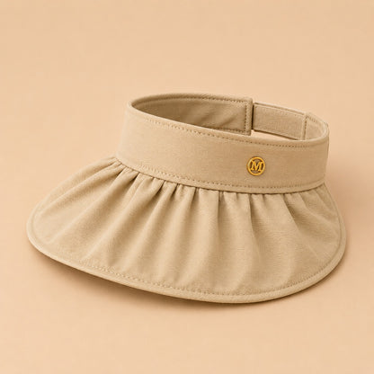 Women’s Wide Brim Sun Visor Cap with Adjustable Strap for Summer (Random Color 1 PC)