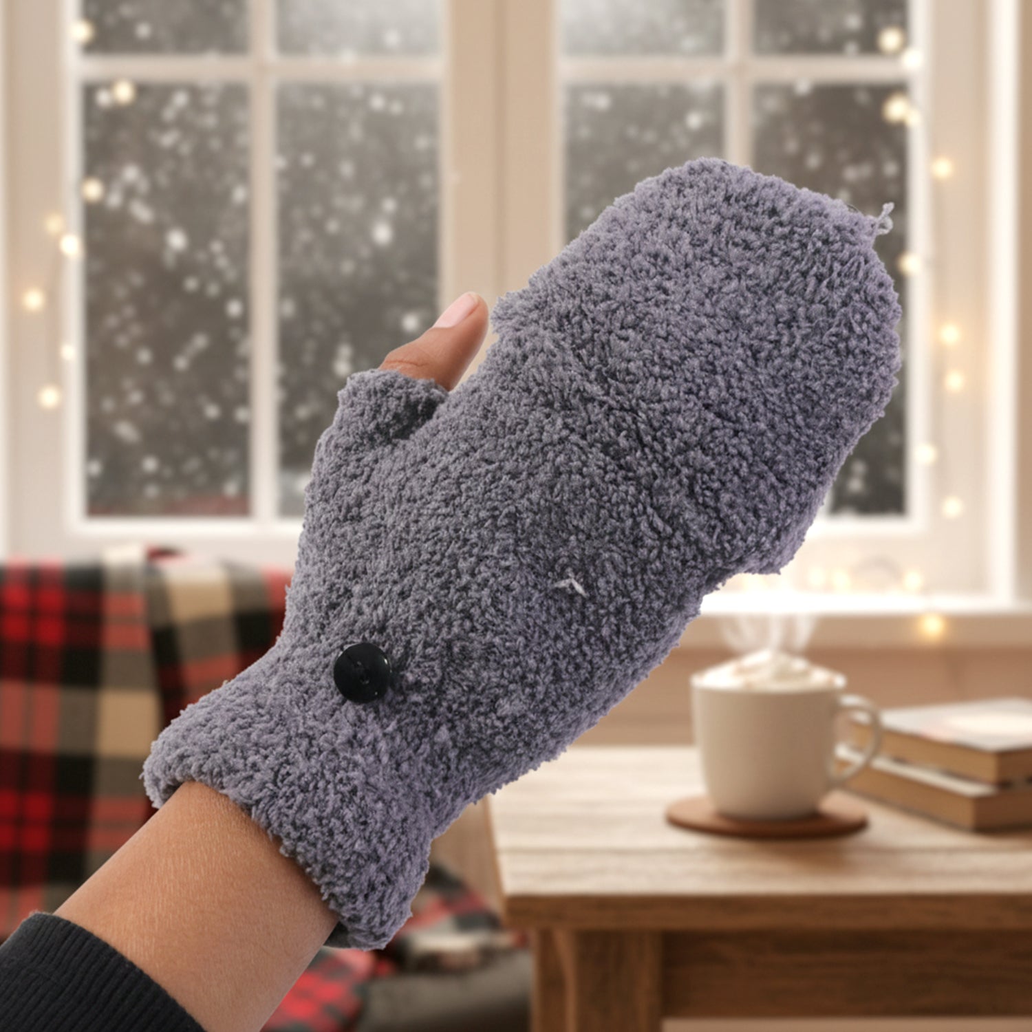 Winter Fingerless Gloves  Soft Warm Hand Gloves For Men  Women  (1 Pair)