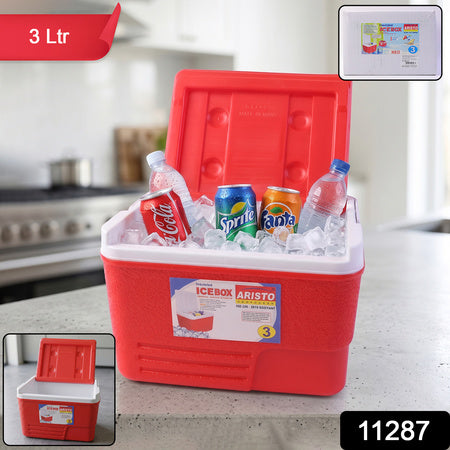 Heavy Duty Insulated Ice Box (1 Pc Red  3ltr)