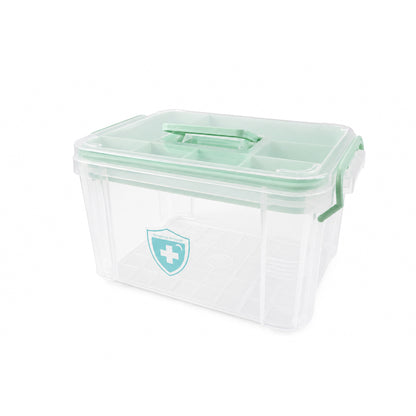 Plastic Medicine Storage Box With Lid For First Aid Tablet  Healthcare Organizer (1 Pc)