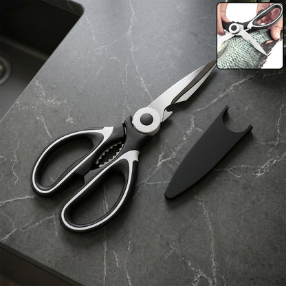 3 In 1 Multi-function Scissor Multipurpose Kitchen Scissors Steel Blades (1 Pc)