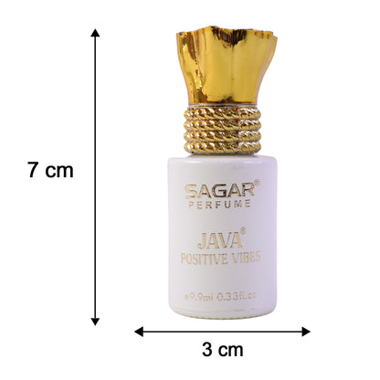 Sagar Java Positive Vibes Roll-on Attar Alcohol-free Perfume Oil For Men And Women (9.9 Ml)
