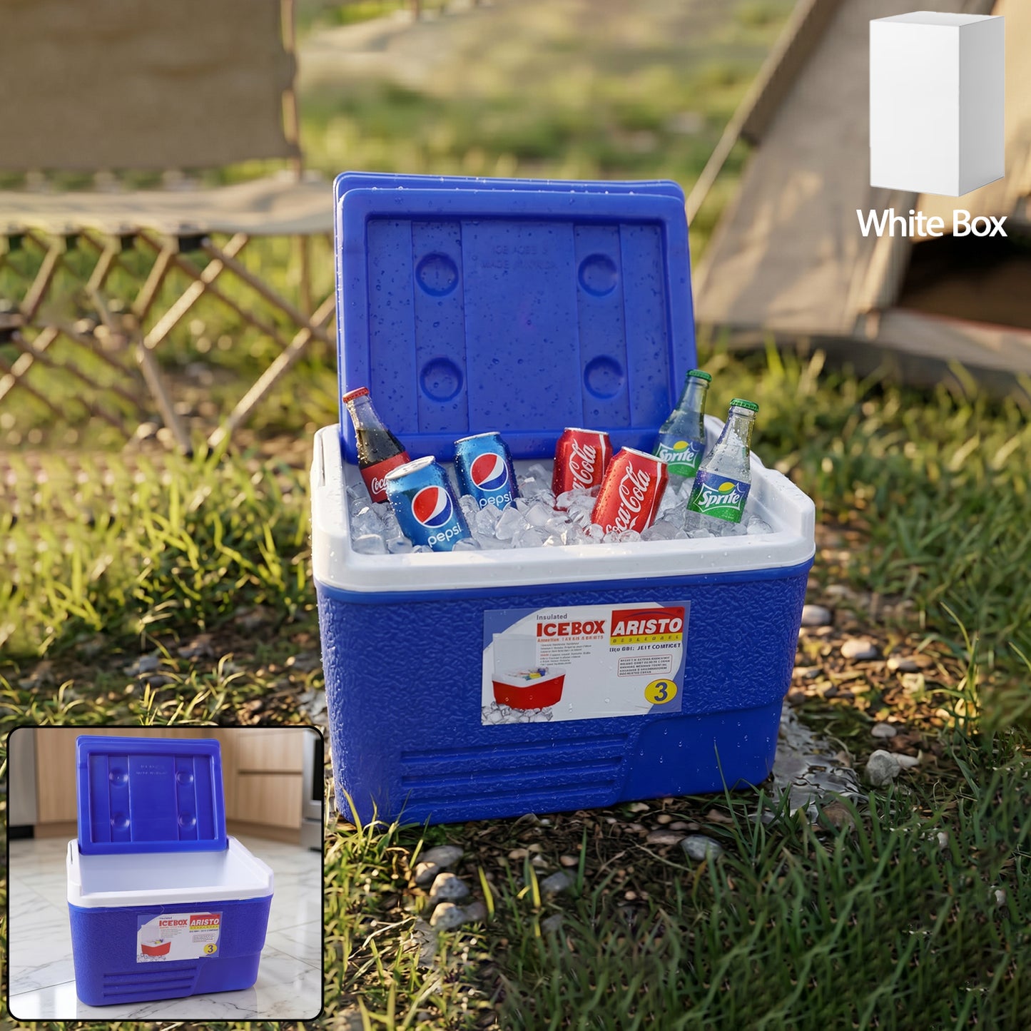 Heavy Duty Insulated Ice Box (1 Pc Blue  3ltr)