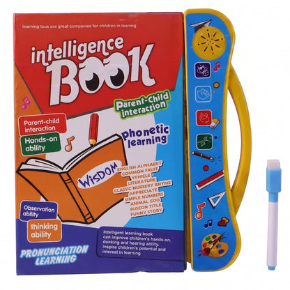 Kids Intelligence Learning Sound Book With Pen For Phonics And Numbers (1 Set)