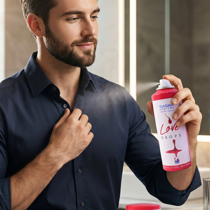 Sagar Love Drops Perfume Deodorant Body Spray Long Lasting (200 Ml)