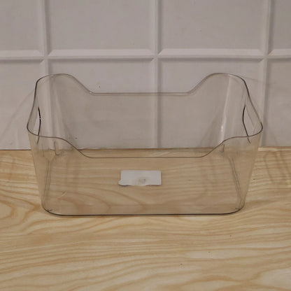 Transparent Plastic Storage Box Organizer With Handle For Fridge Pantry (1 Pc)