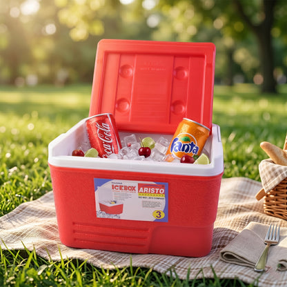 Heavy Duty Insulated Ice Box (1 Pc Red  3ltr)