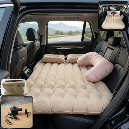 Car Air Mattress Bed Set With Inflatable Pillows And Cushions (1 Set  Mix Design)