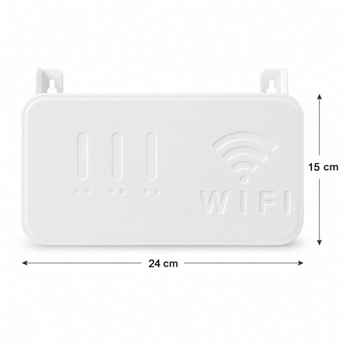 Wall Mount Wifi Router Holder Storage Box Organizer Rack With Screws (1 Pc)