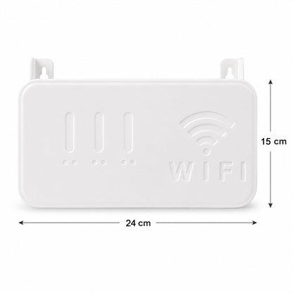 Wall Mount Wifi Router Holder Storage Box Organizer Rack With Screws (1 Pc)