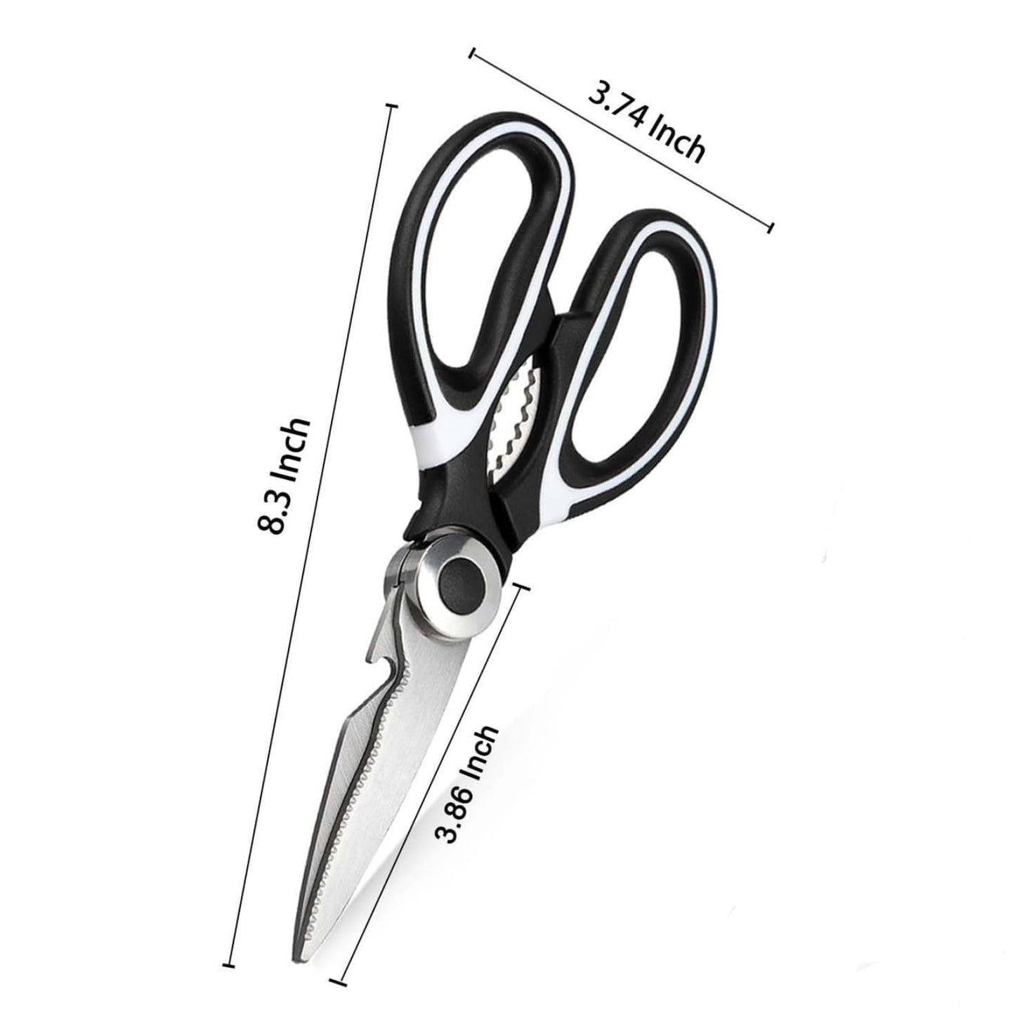 3 In 1 Multi-function Scissor Multipurpose Kitchen Scissors Steel Blades (1 Pc)