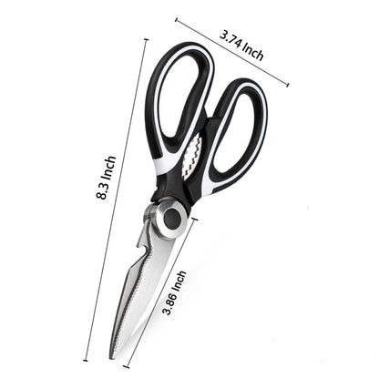 3 In 1 Multi-function Scissor Multipurpose Kitchen Scissors Steel Blades (1 Pc)
