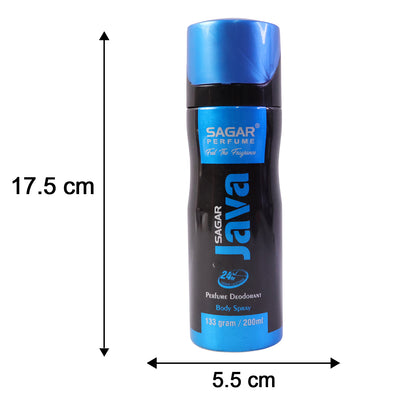 Sagar Java Perfume Body Spray Deodorant For Men (200 Ml)