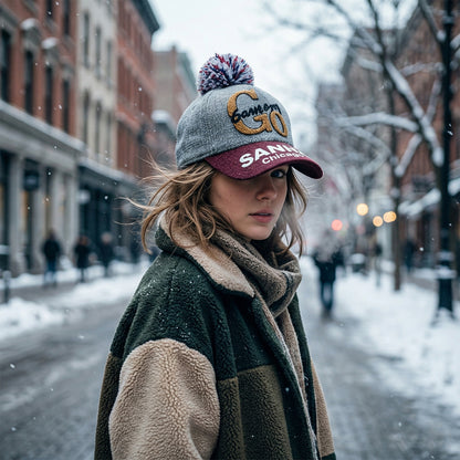 Trendy Winter Baseball Style Woolen Cap (1 Pc)