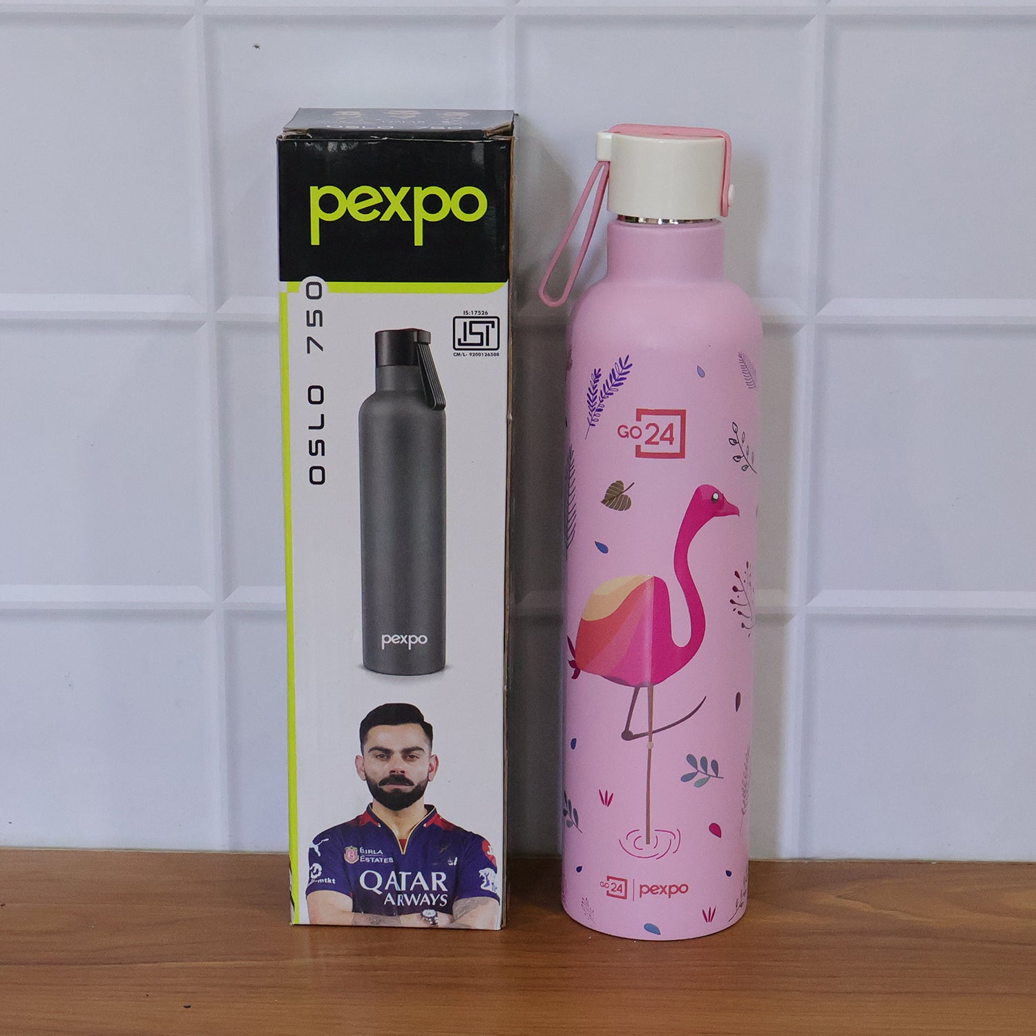 Pexpo Oslo Art Printed Insulated Stainless Steel Water Bottle - 750 Ml