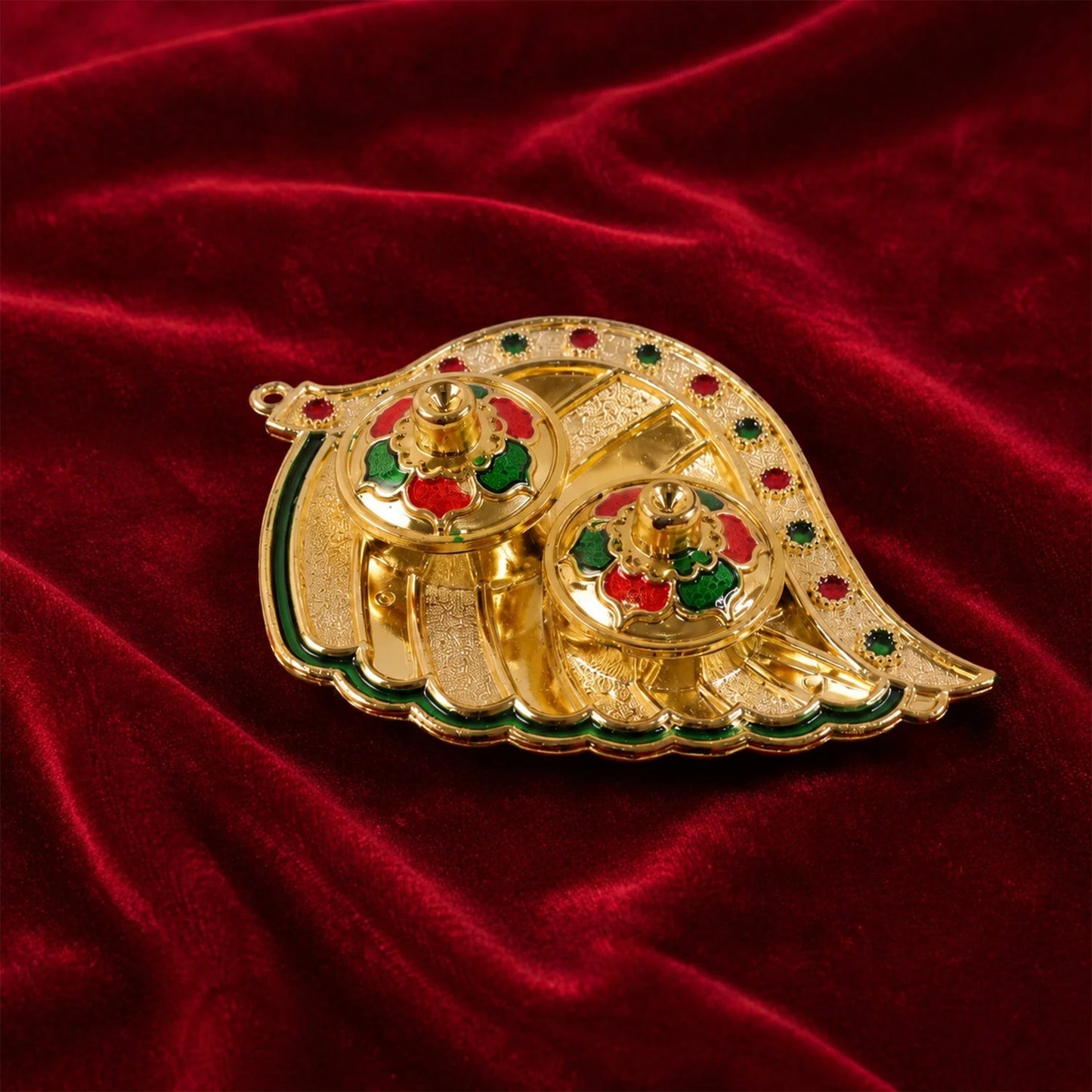 Mango Shaped Kankavati Kumkum Holder For Puja And Tilak Rituals (1 Pc)