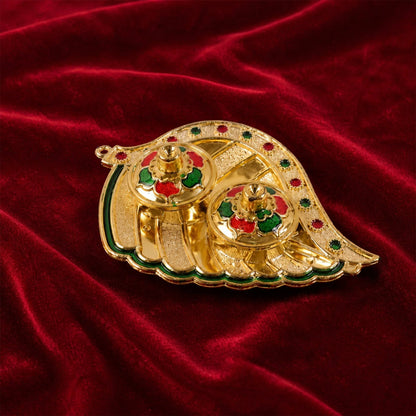 Mango Shaped Kankavati Kumkum Holder For Puja And Tilak Rituals (1 Pc)
