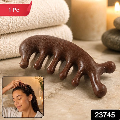 Wooden Scalp Head Massager Comb Manual Acupressure Hair Relaxer (1 Pc)