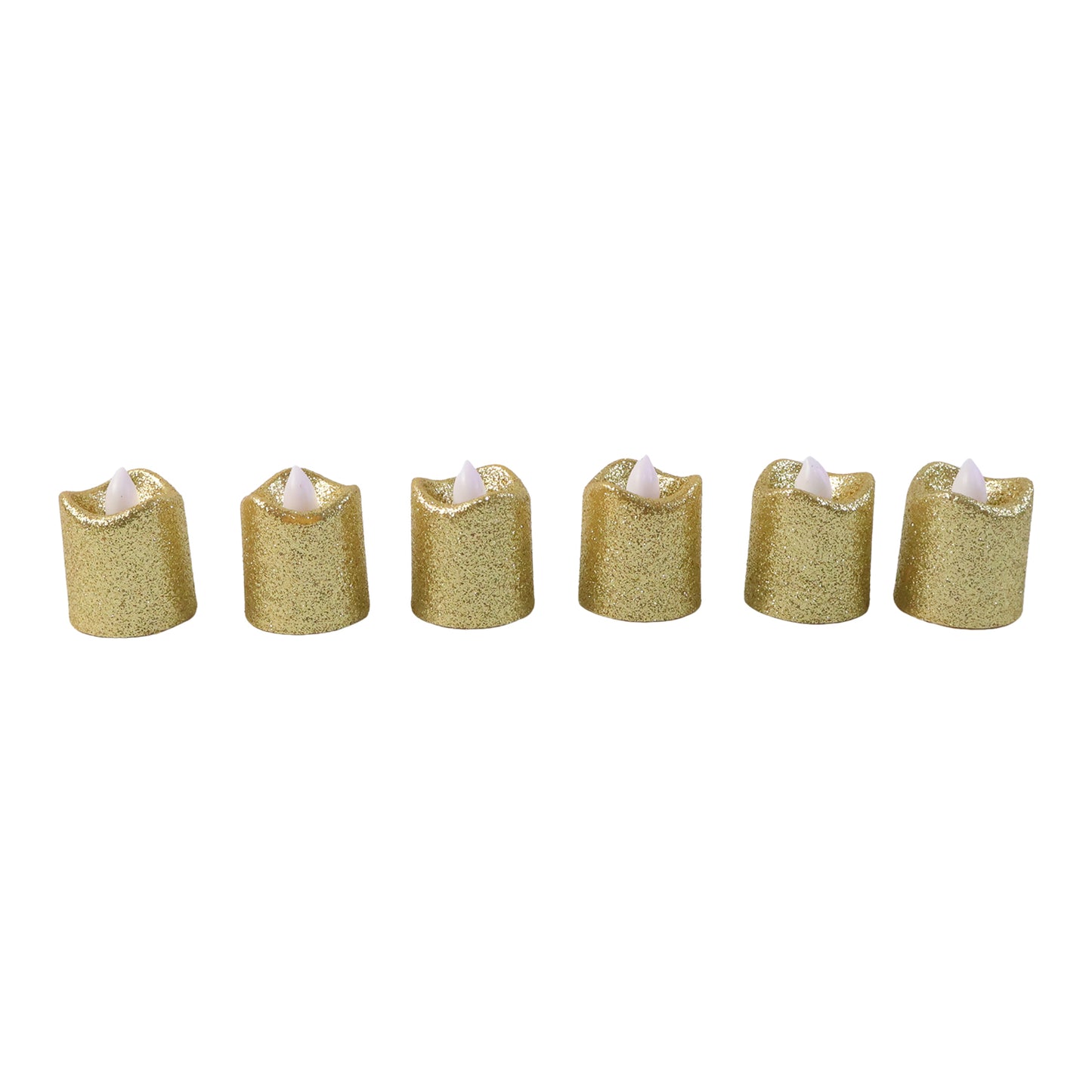 Christmas Premium Glitter Led Tealight Candles  Flameless Decorative Lights (24 Pc Set)
