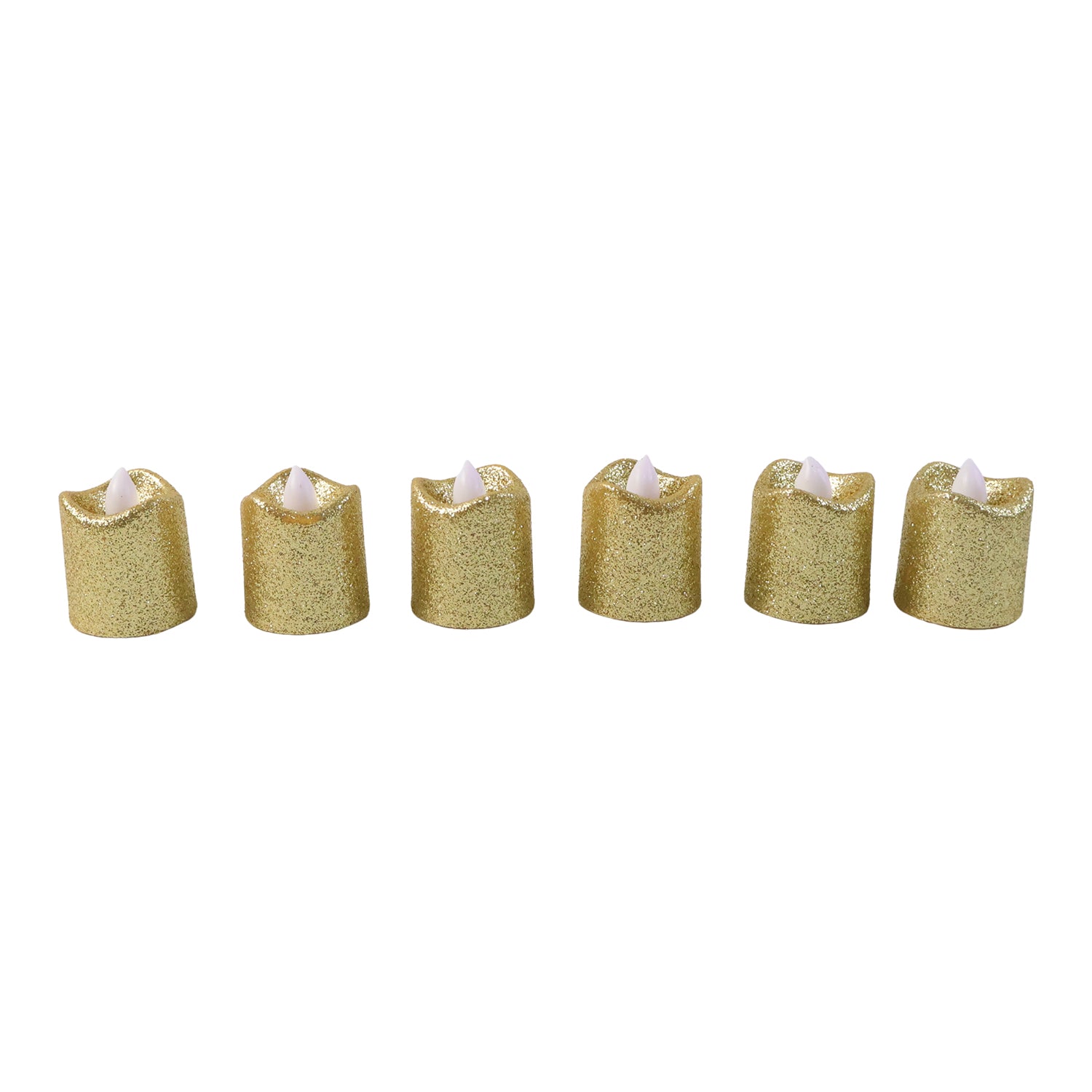 Christmas Premium Glitter Led Tealight Candles  Flameless Decorative Lights (24 Pc Set)