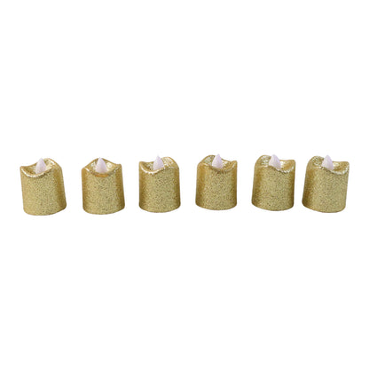 Christmas Premium Glitter Led Tealight Candles  Flameless Decorative Lights (24 Pc Set)