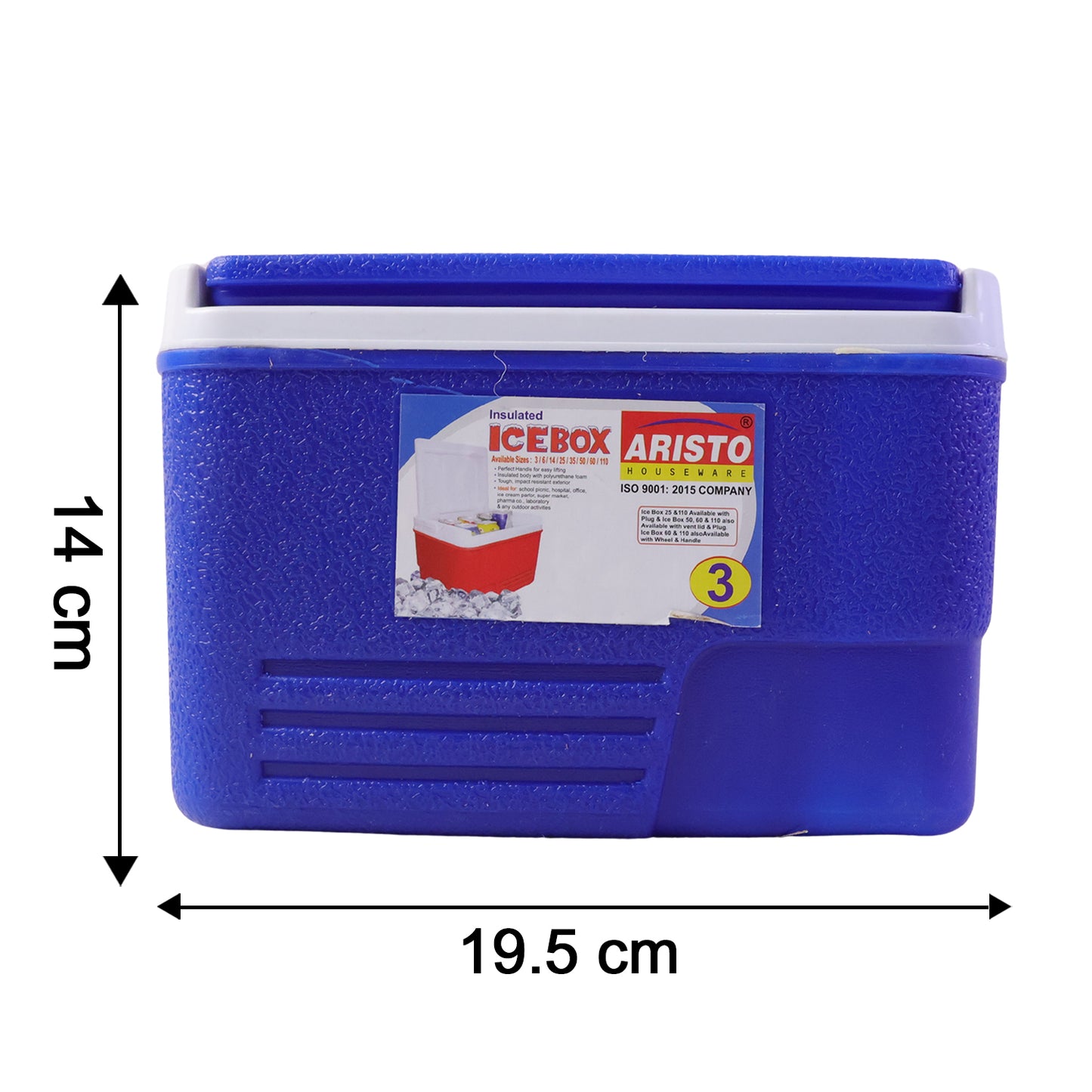 Heavy Duty Insulated Ice Box (1 Pc Blue  3ltr)