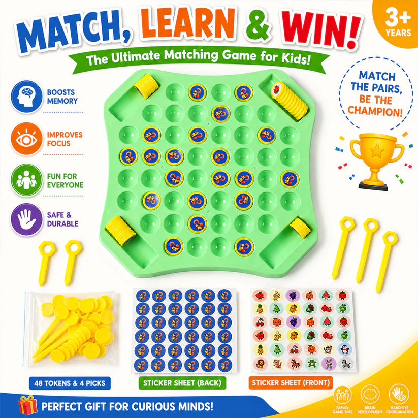 Flip & Match Educational Puzzle Game Toy (1 Set)