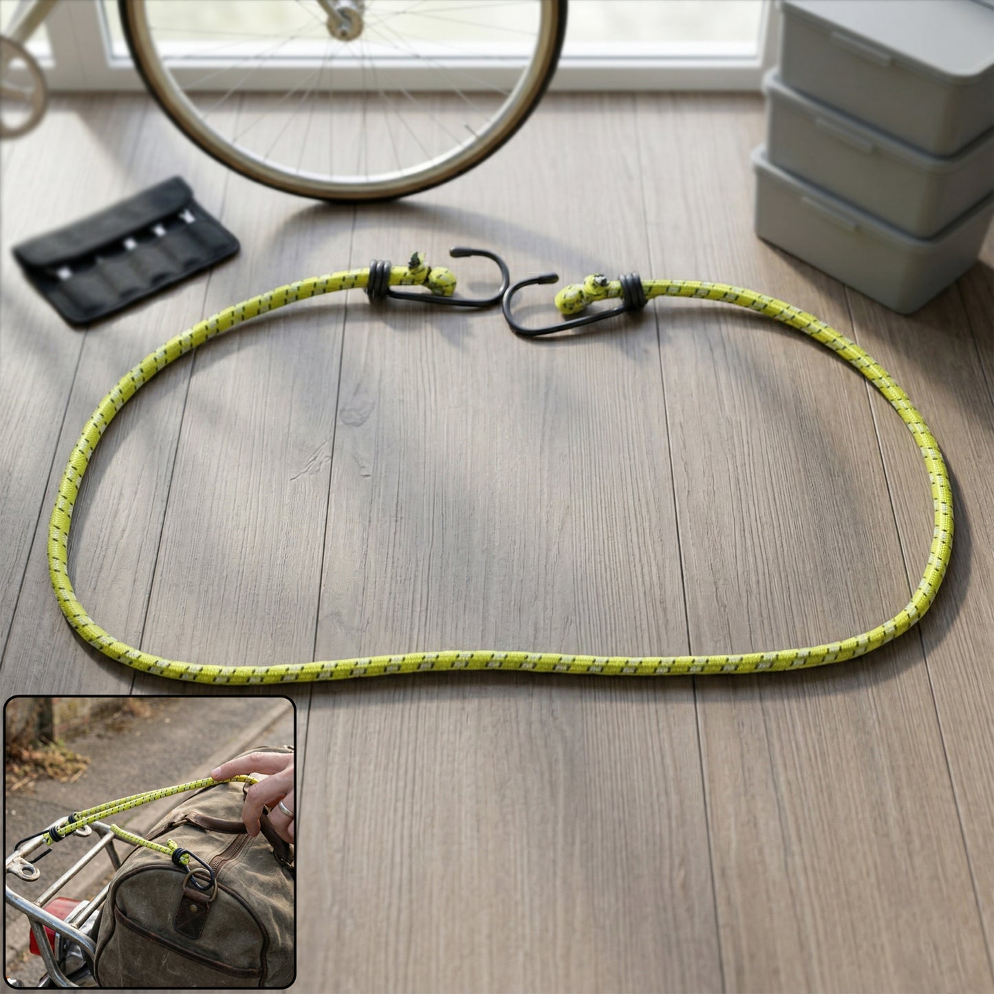 Heavy Duty Luggage Rope Elastic Bungee Cord Luggage Rope With Hooks 90 Cm 1 Pc