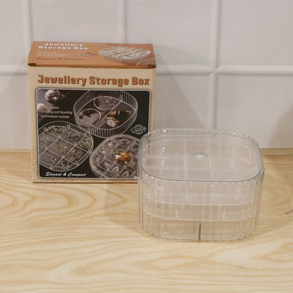 Jewellery Storage Box  3 Layer Clear Organizer For Small Accessories