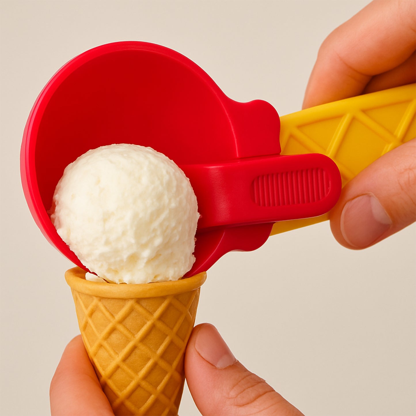 1-piece Plastic Ice Cream  Watermelon Scooper With Trigger Dipper