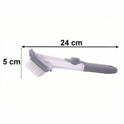 Soap Dispensing Dish Scrub Brush Refillable Kitchen Cleaning Brush (1 Pc)