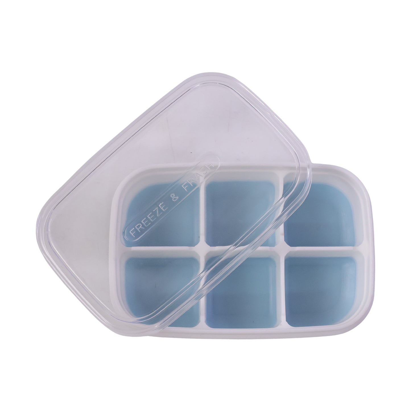 Mini Plastic 6 Cavity Ice Tray - Freeze  Fresh Compact Ice Cube Tray