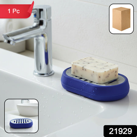 Plastic Soap Holder Tray With Drain Slots (1 Pc)