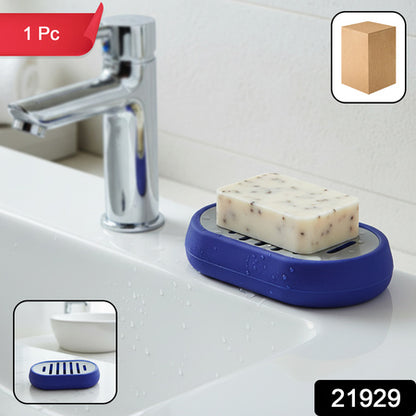 Plastic Soap Holder Tray With Drain Slots (1 Pc)