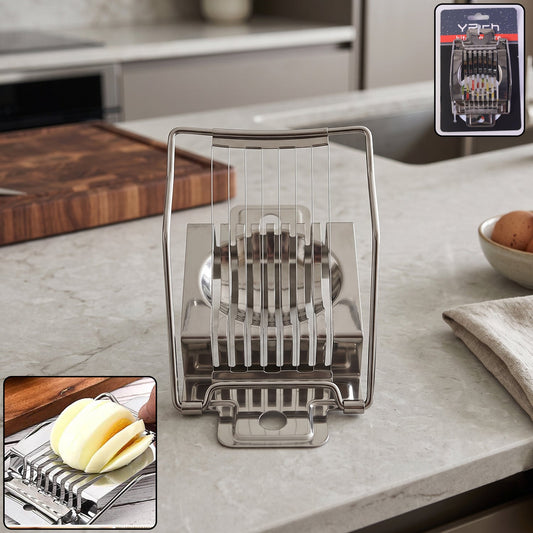 Stainless Steel Egg Slicer Cutter For Boiled Eggs Kitchen Egg Cutter (1 Pc)