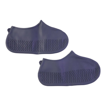 Reusable Waterproof Silicone Rain Shoe Cover Grey Small Non Slip (1 Pair)