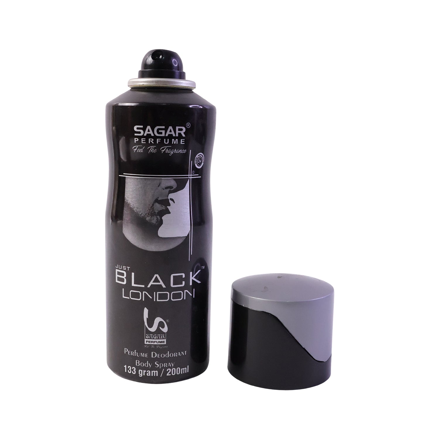 Sagar Just Black London Perfume Body Spray Deodorant For Men (200 Ml)