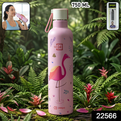 Pexpo Oslo Art Printed Insulated Stainless Steel Water Bottle - 750 Ml