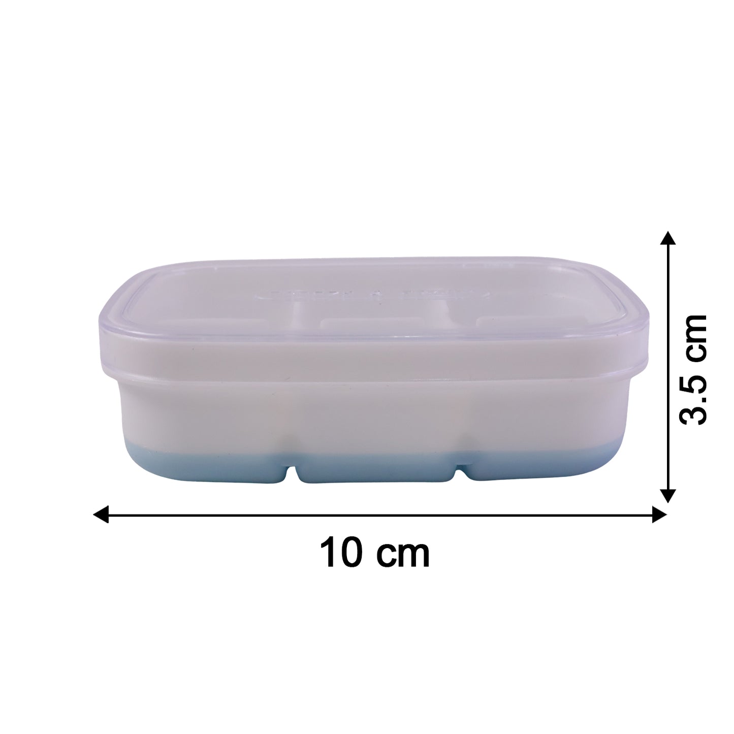 Mini Plastic 6 Cavity Ice Tray - Freeze  Fresh Compact Ice Cube Tray