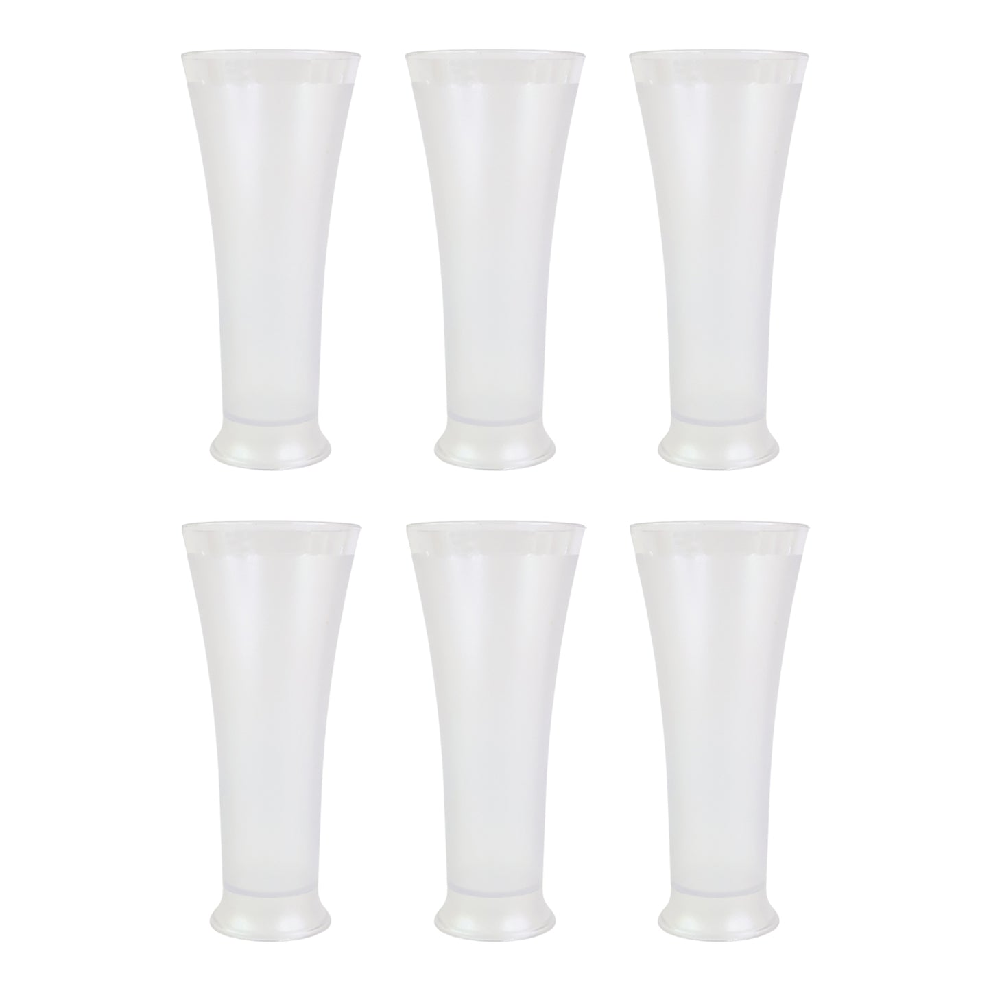 Supermom Plastic Faluda Matt Glass Set (300ml  6 Pc)