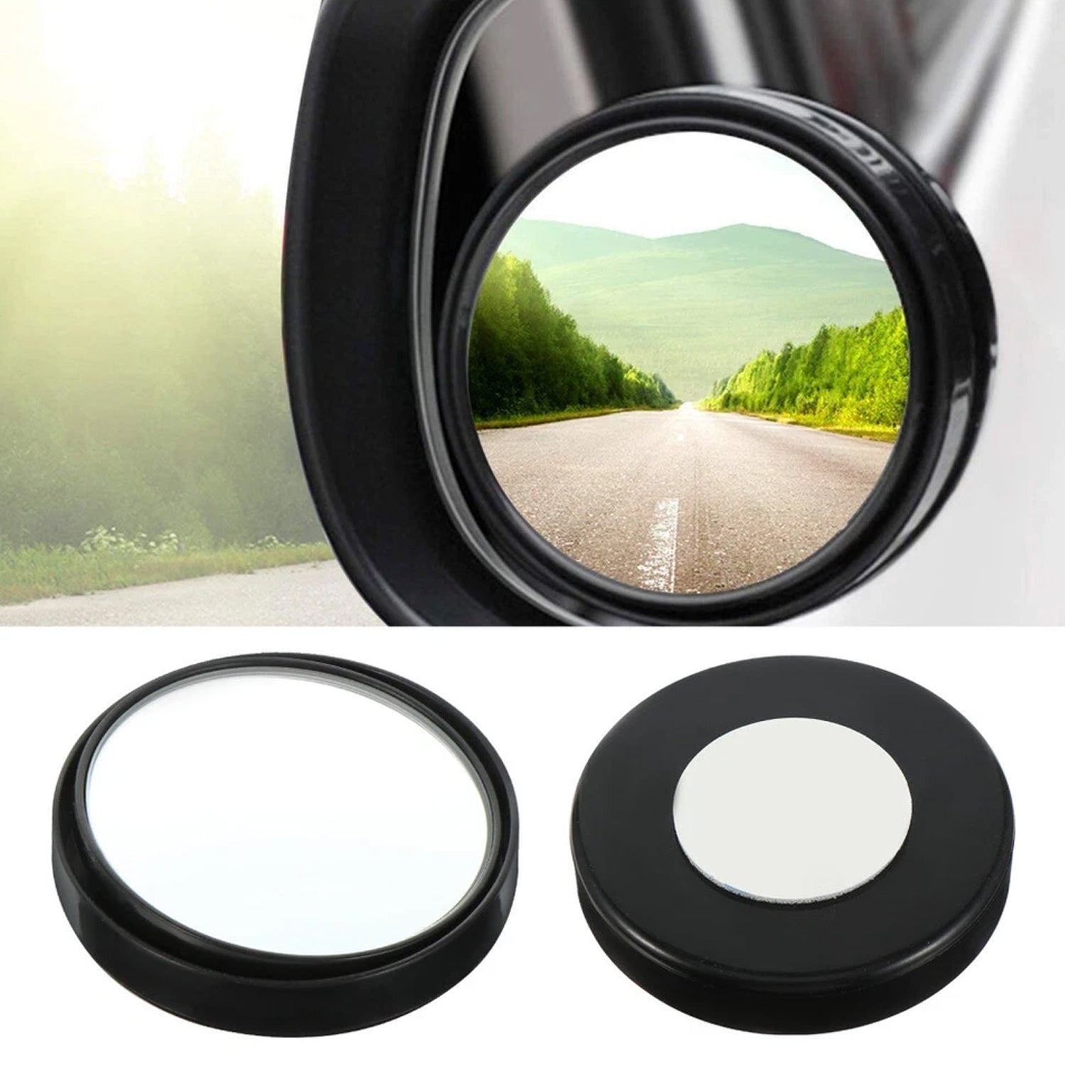 2 Pc Car Blind Spot Convex Side Mirror Set
