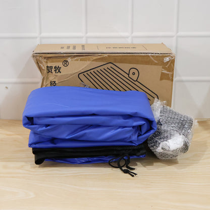 Portable Car Air Mattress Bed Set With Pump  Pillows Inflatable (Dark Blue)