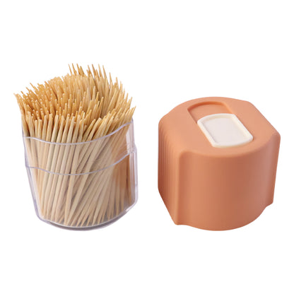 Toothpick Dispenser Box Set Automatic Pop-up Holder For Dining Table (1 Set)