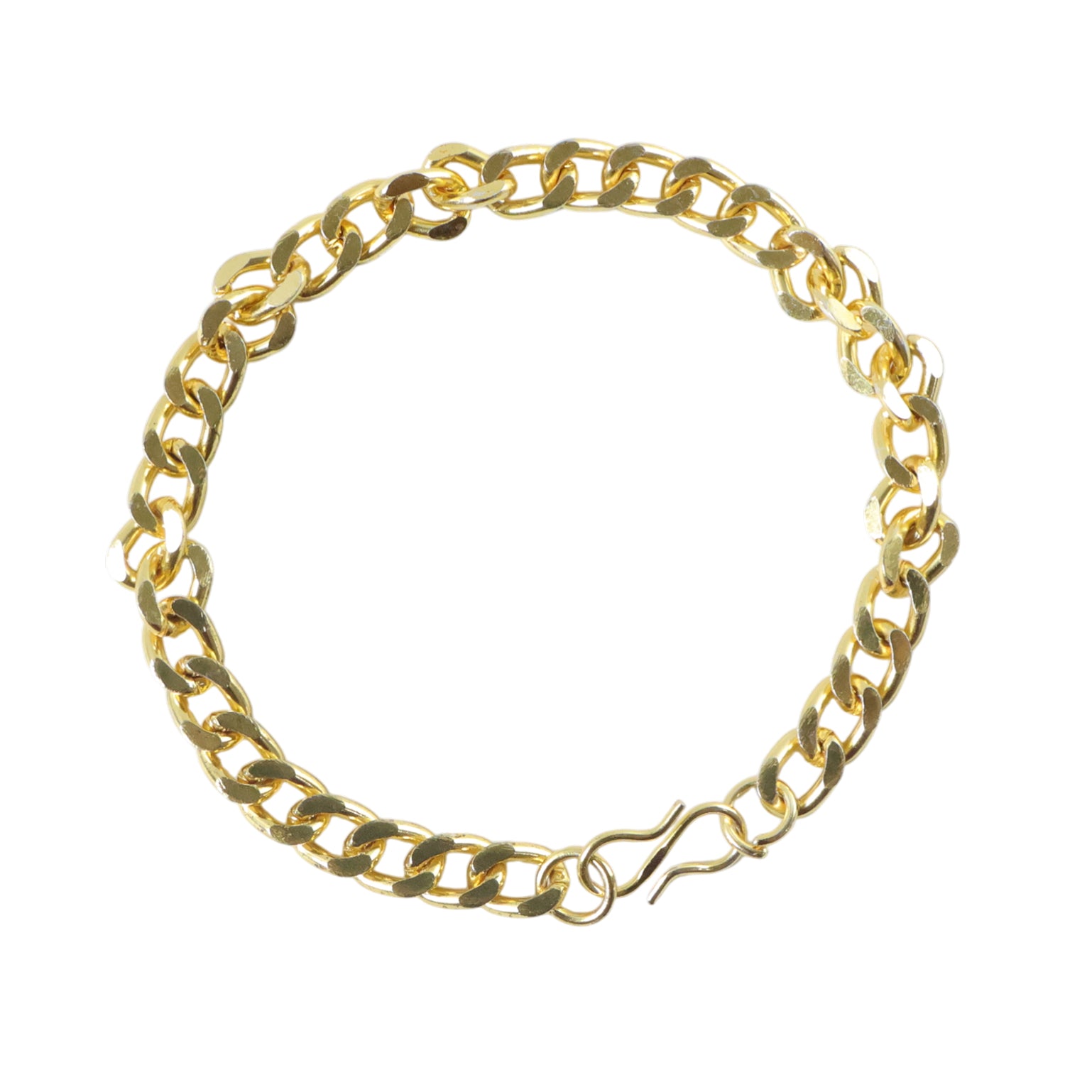 Classic Gold Finish Chain Link Bracelet For Men And Women (1 Pc)