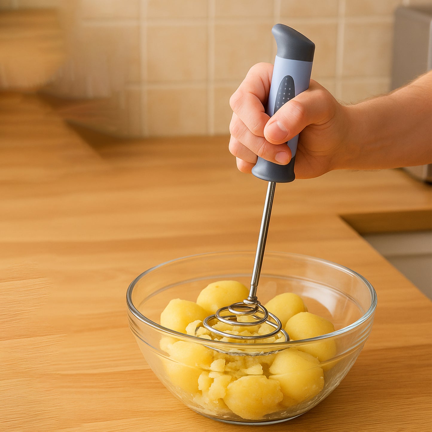 Supermom Spring Omasher Heavy Duty Stainless Steel Vegetable  Potato Masher
