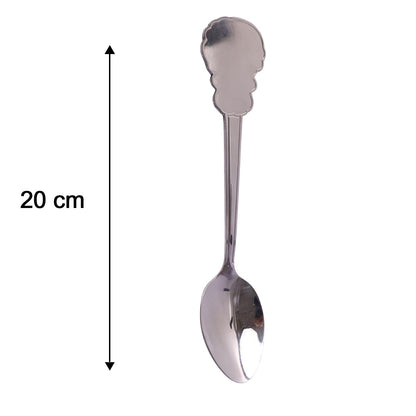 Stainless Steel Carved Handle Dinner Spoon For Dining And Kitchen Use (1 Pc)