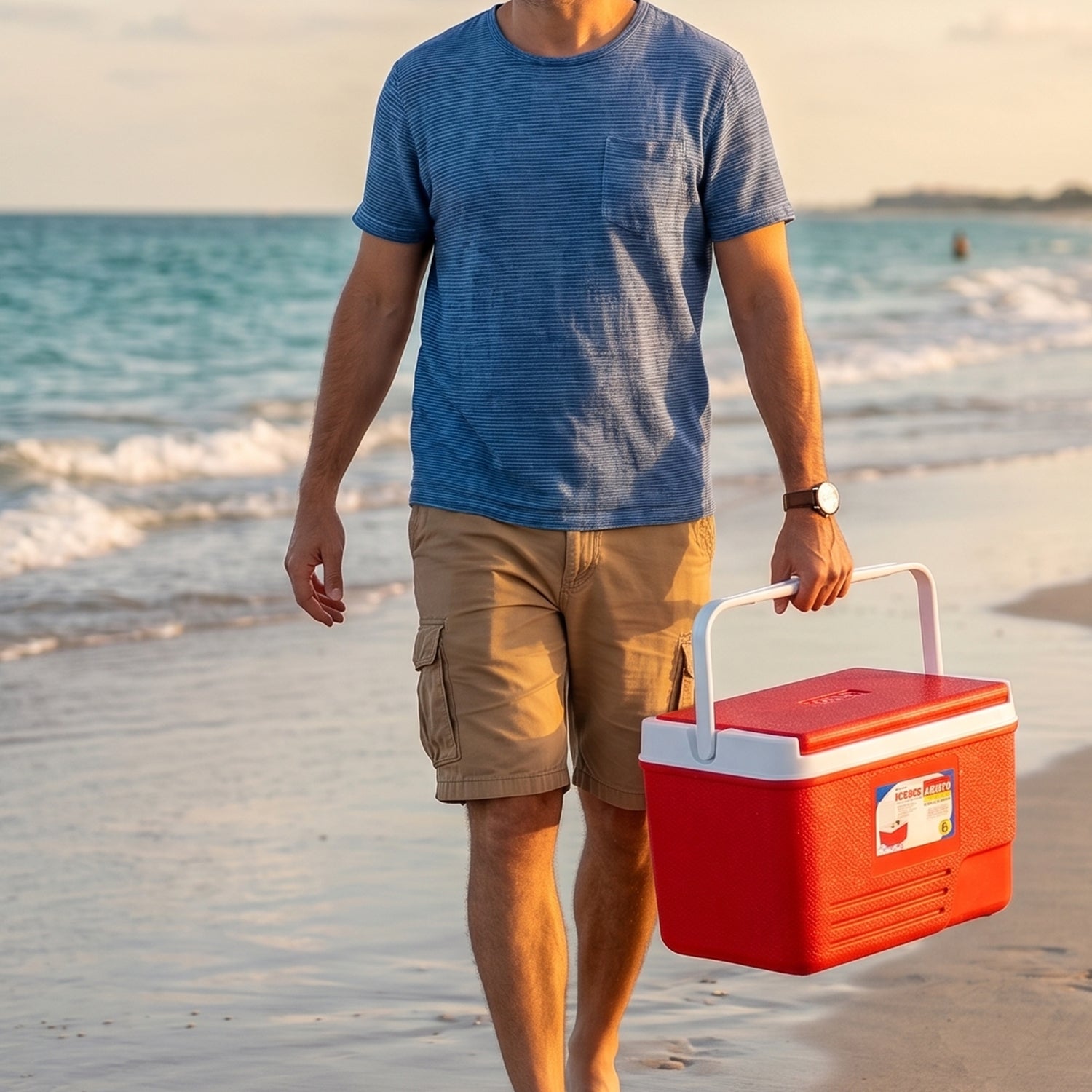 Heavy Duty Insulated Ice Box (1 Pc Red  6ltr)