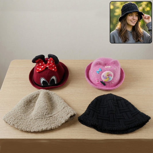 Winter And Summer Bucket Style Cap For Men Women  Kids 1 Pc